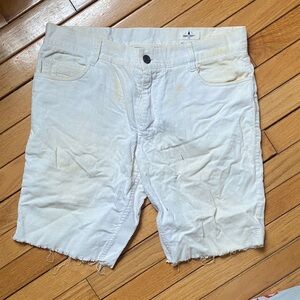 Vintage Men's Cream Corduroy Shorts